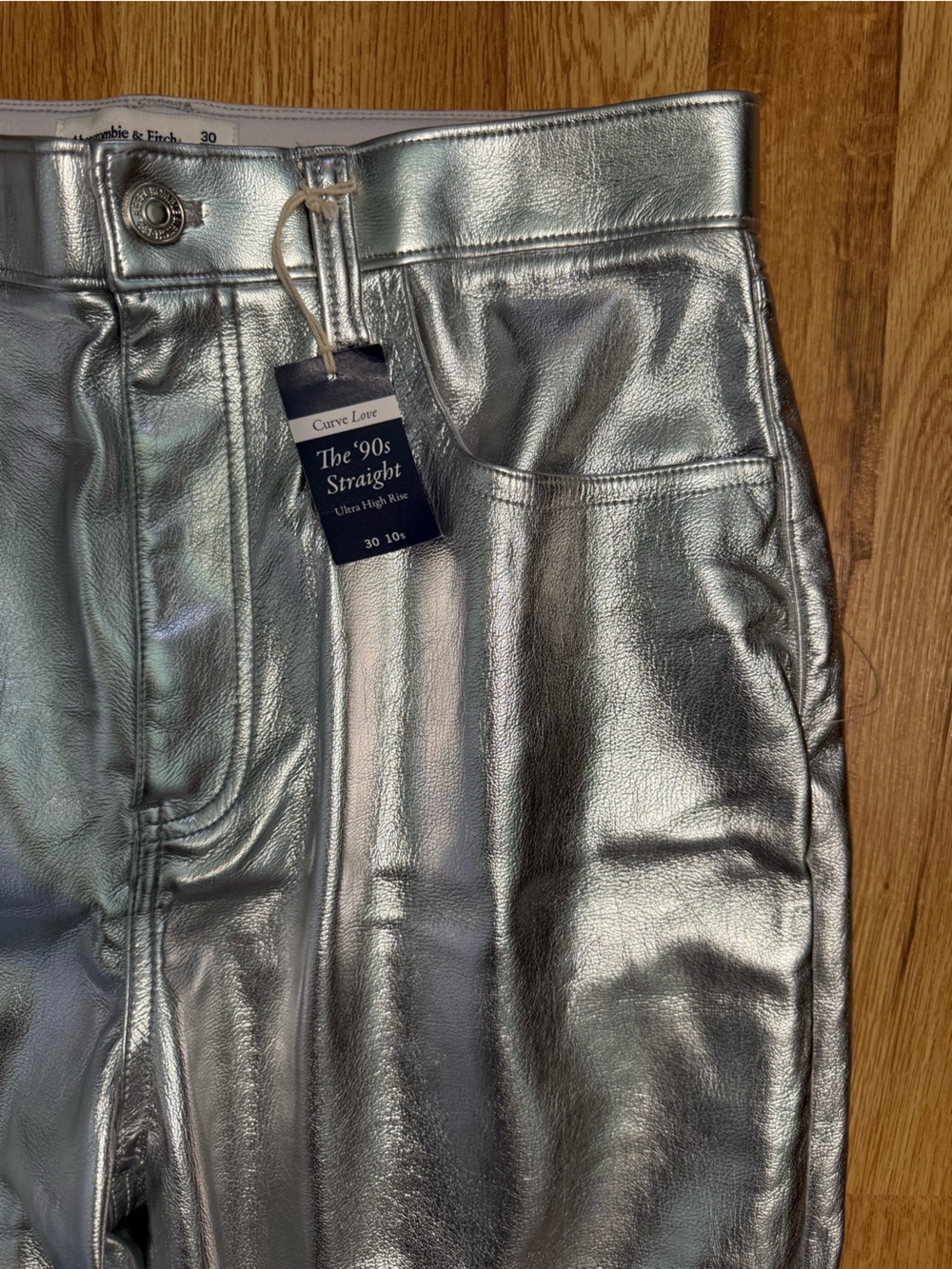 Abercrombie & Fitch Silver '90s Straight Ultra High-Rise Pants - Picture 4 of 9